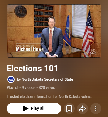 Screenshot of thumbnail image for Elections 101 YouTube playlist.