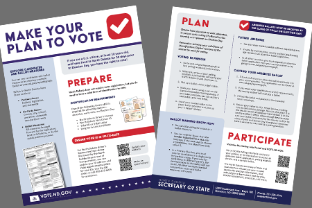 Make your plan to vote thumbnail of front and back of handout