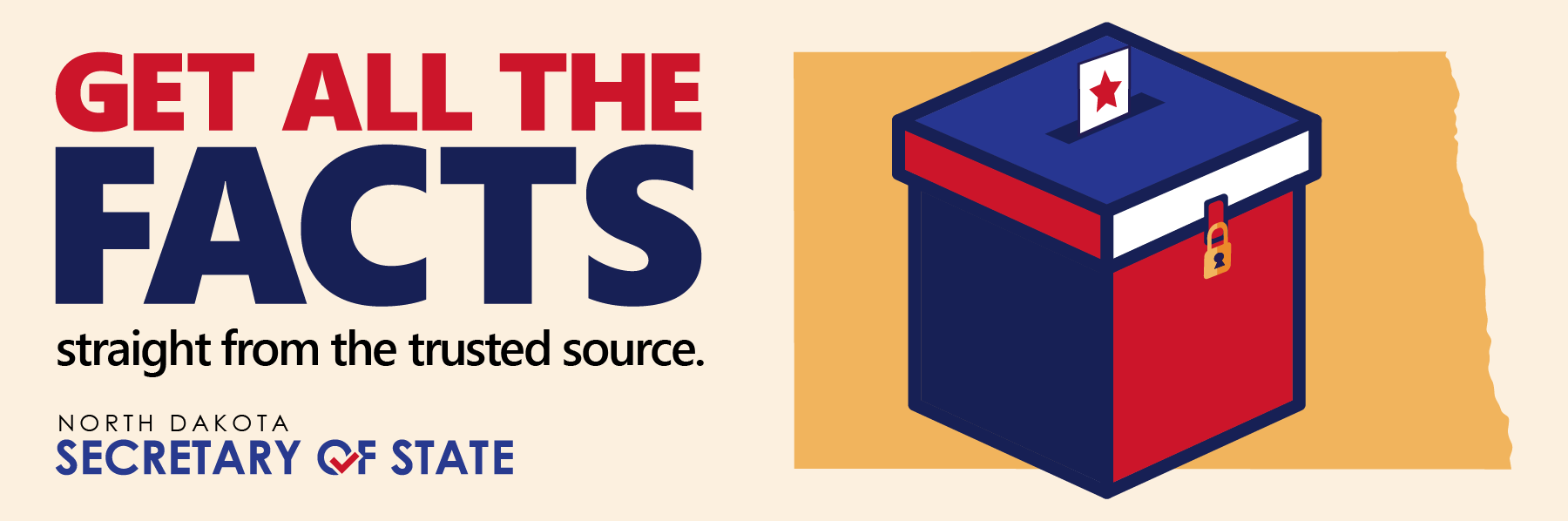 voting box with lock and get all the facts straight from the trusted source in text.